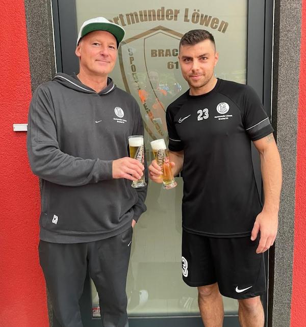 Dortmunder Löwen Trainer Christian Hampel und Kapitän Marcel Gabor